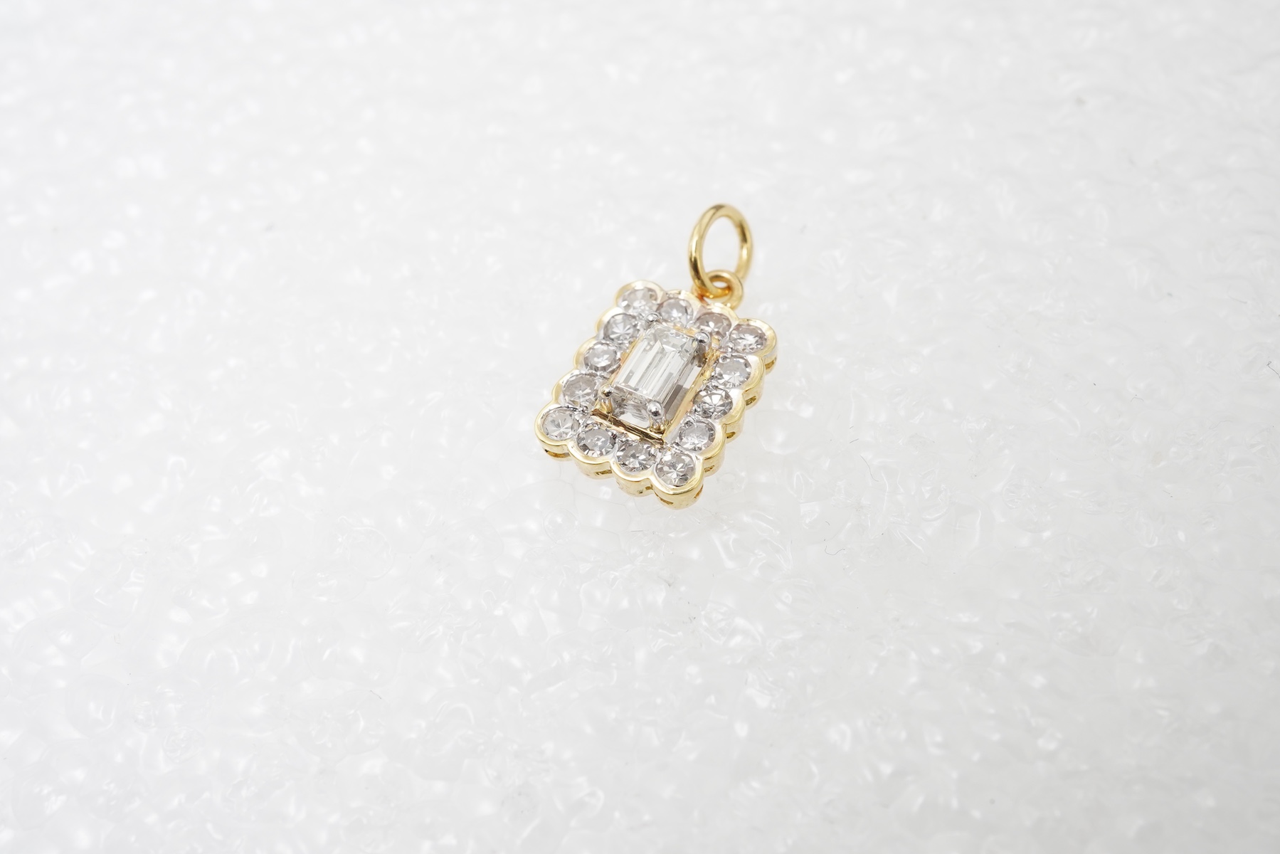 A diamond pendant